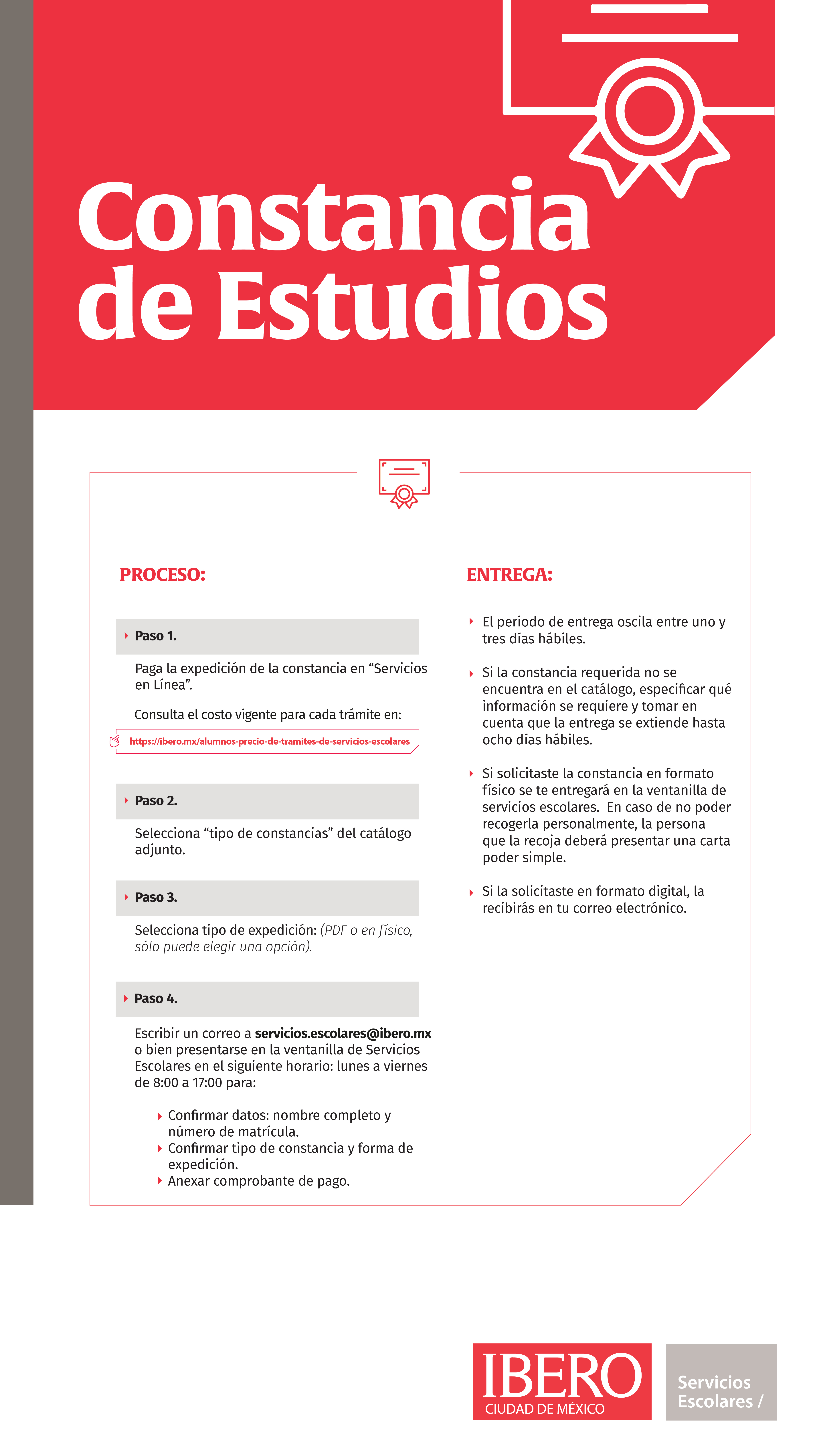 Constancia de Estudios