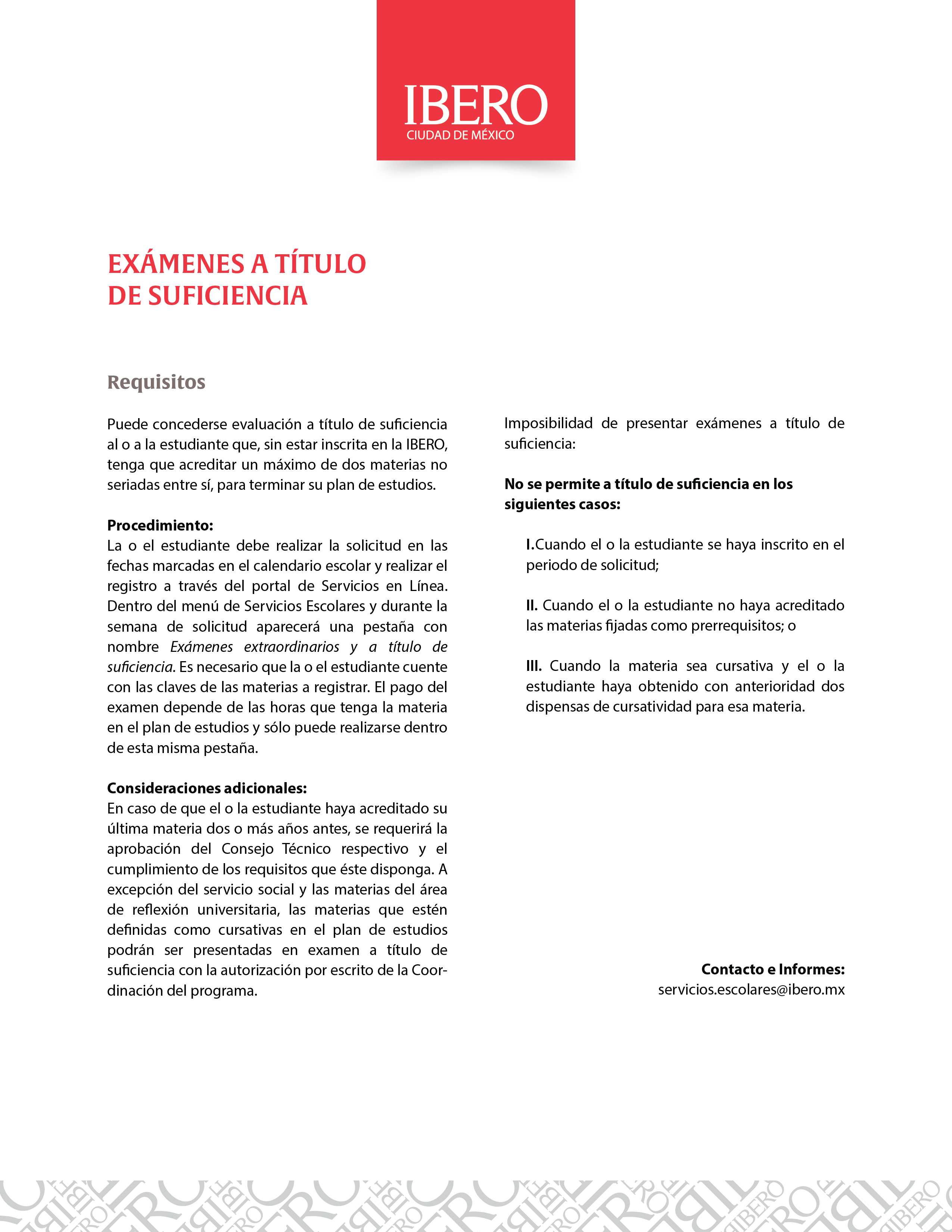 Exámenes Título de suficiencia