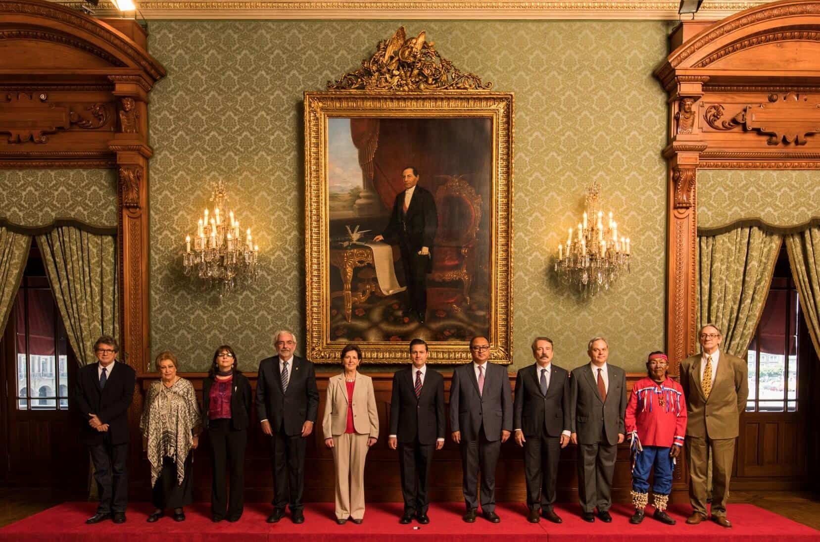 Ganadores del Premio Nacional de Artes y Literatura 2017 (Cortesía Presidencia).