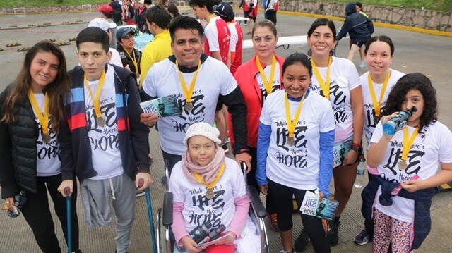 También hubo la categoría para personas en sillas de ruedas.