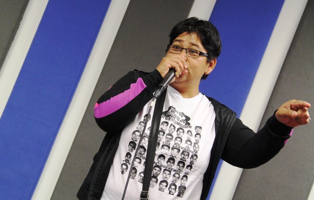 Doña Blanca Nava, integrante del Comité de Padres y Madres de Ayotzinapa.