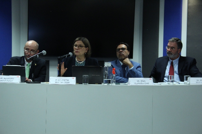 De izquierda a derecha, Alejandro Anaya, Martha Bárcena, César Villanueva y José Sols. (Foto: Yazmín Mendoza)