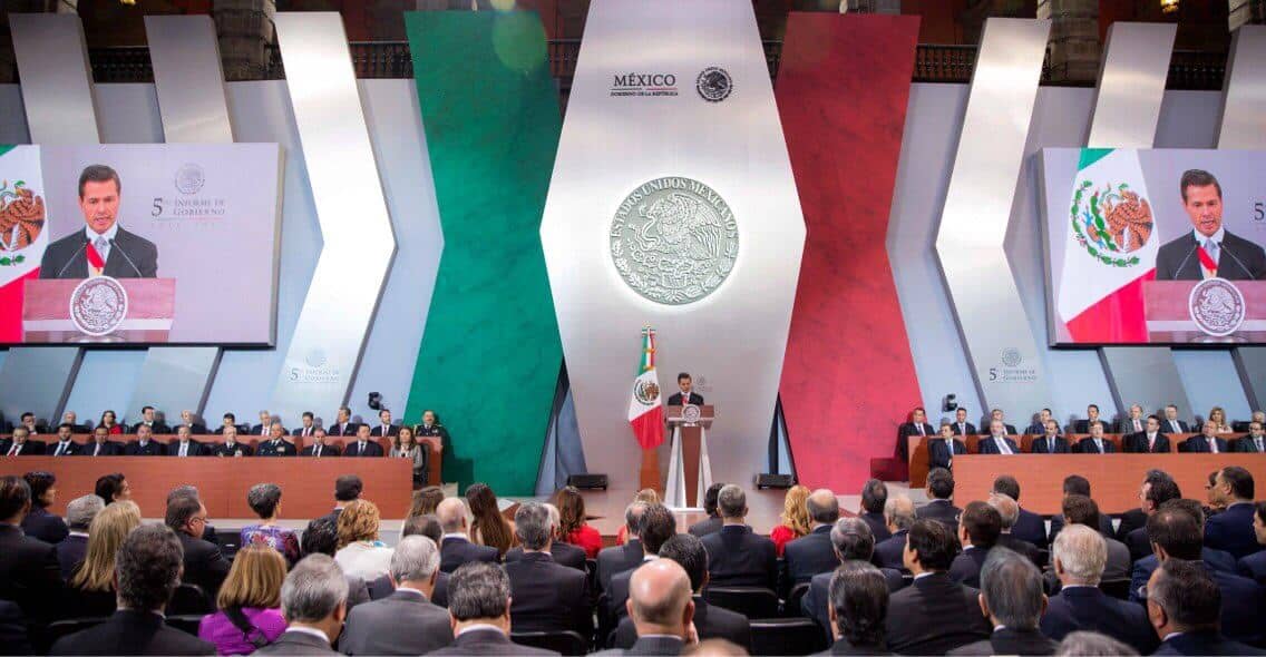 Imagen del mensaje del presidente Enrique Peña Nieto con motivo de su Quinto Informe (Twitter/@PresidenciaMX).