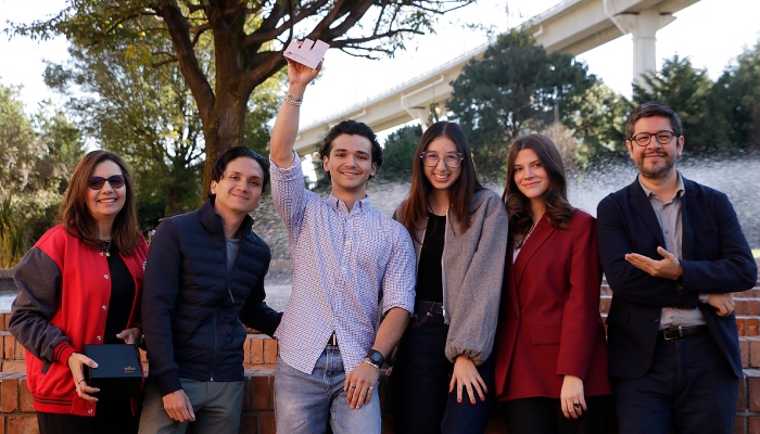 De izq. a derecha: Mtra. Gabriela Assaf Medina, Edgar del Río, Samuel Castillo, Azul Landeros, Covadonga Rodríguez y Mtro. Iván W. Jiménez. Fotos: Jorge Luis Cortés