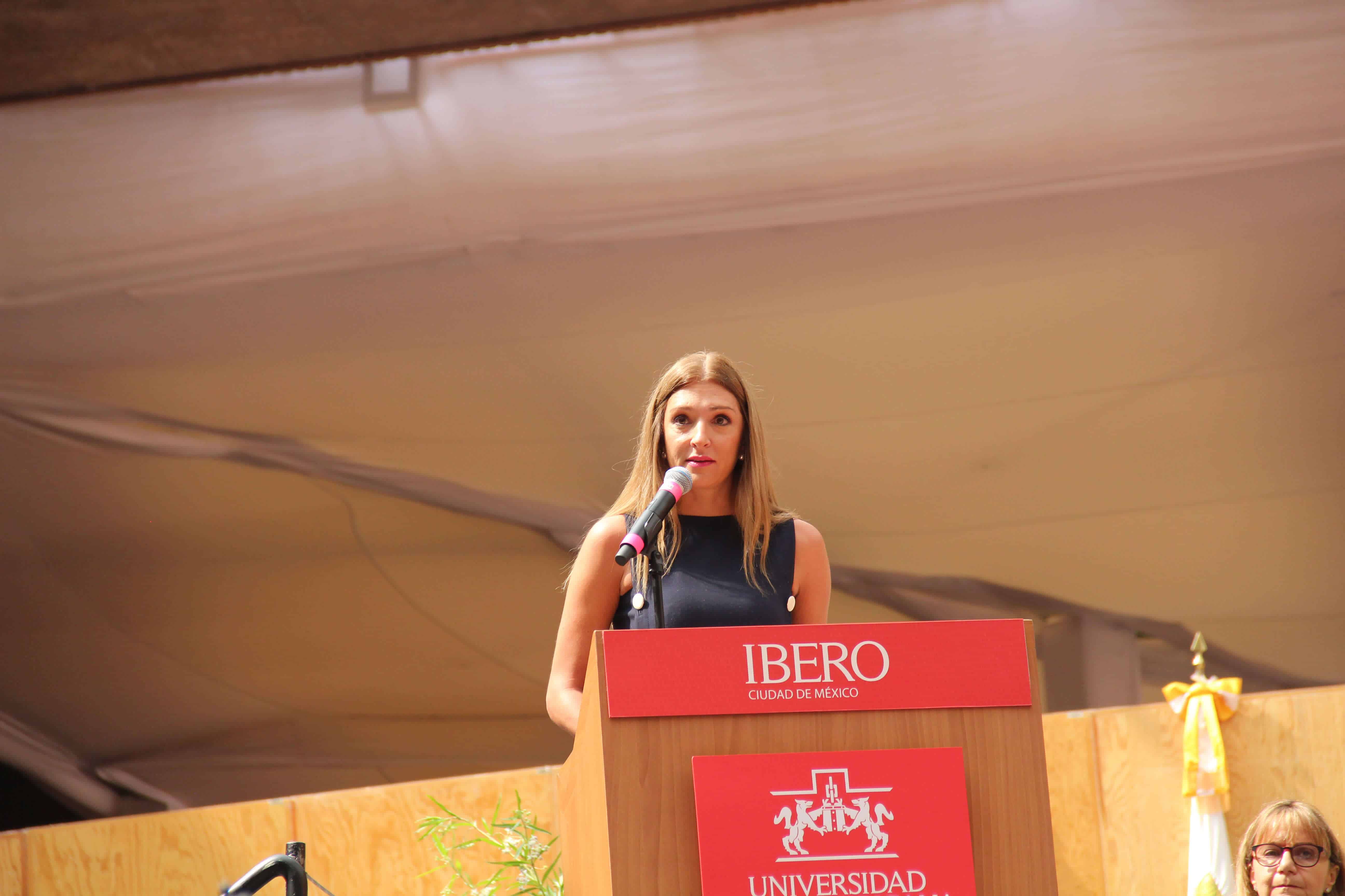 María Ariza, directora de BIVA, fue la oradora invitada (Valentina González/IBERO).