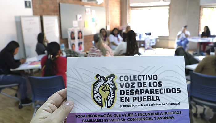 El Colectivo Voz de los Desaparecidos de Puebla colaboró en el encuentro para abrir un diálogo para configurar modos más dignos y plurales de cuidar la vida en comunidad.