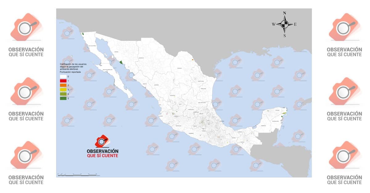 Imagen de la percepción del ambiente en casillas durante jornada electoral 2018