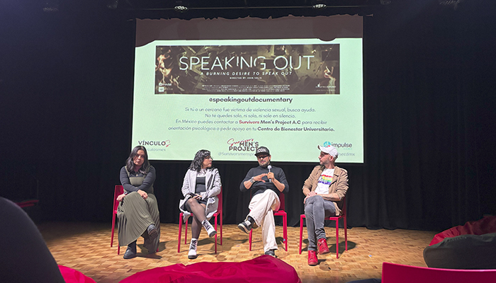 En la proyección del documental 'Speaking Out' participaron su director John Solis y el activista Cédric Lamouche en la IBERO.