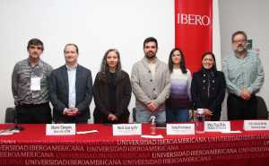 De izquierda a derecha, Ignacio Cano, Mario Campos, María Luisa Aguilar, Rodrigo Peña, Verónica Patraca, Sandra Lay y Ernesto López Portillo. (Foto: Yazmín Mendoza)