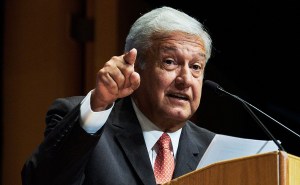 Andrés Manuel López Obrador, candidato presidencial de Morena-PES-PT (Tomada de Forbes).