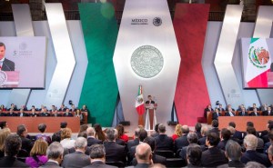 Imagen del mensaje del presidente Enrique Peña Nieto con motivo de su Quinto Informe (Twitter/@PresidenciaMX).