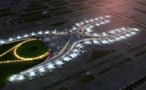 Maqueta del Nuevo Aeropuerto Internacional de la Ciudad de México (Tomada de Forbes).