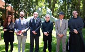 De izquierda a derecha: La arquitecta Chantal Matar, el Dr. Edmond Awad, el Dr. Alejandro Anaya, el Dr. Wayne Holmes, el Dr. Minoru Asada y el Dr. Paolo Benanti. Foto: Alberto Hernández Mendoza.