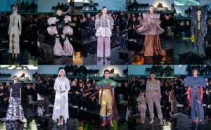 Collage de diseños de “Sanctuary Spaces”, pasarela en la que el estudiantado IBERO explora la moda como lenguaje de identidad, memoria y conciencia social.